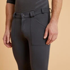 Pantalon Chaud équitation Homme 140 WARM Gris Foncé -Fournitures Équestres Magasin pantalon chaud equitation homme 140 warm gris fonce 2
