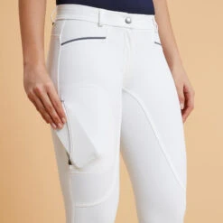 Pantalon Concours équitation Femme BR580 FULLGRIP Assise Complète Silicone Blanc -Fournitures Équestres Magasin pantalon concours equitation femme br580 fullgrip assise complete silicone blanc 4