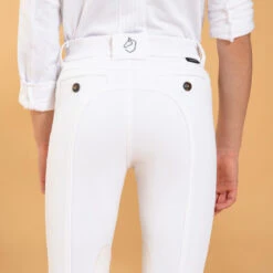 Pantalon De Concours équitation Basanes Agrippantes Enfant - 500 Blanc -Fournitures Équestres Magasin pantalon de concours equitation basanes agrippantes enfant 500 blanc 3
