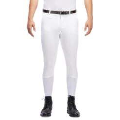 Pantalon De Concours équitation Basanes Agrippantes Homme - 140 Blanc
