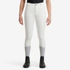 Pantalon De Concours équitation Kipwarm Chaud Et Déperlant Enfant - 500 Blanc -Fournitures Équestres Magasin pantalon de concours equitation kipwarm chaud et deperlant enfant 500 blanc 2