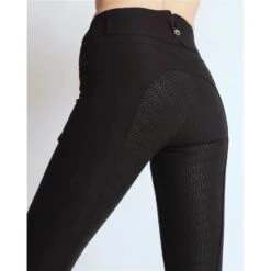 Pantalon D'équitation Highwaist 2.0 Megan Fond Silicone Montar Noir -Fournitures Équestres Magasin pantalon dequitation highwaist 20 megan fond silicone montar noir 4