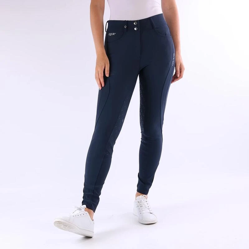 Pantalon D'Équitation Highwaist QNeva Full Grip Quur Bleu Foncé 2 Pantalon D'Équitation Highwaist QNeva Full Grip Quur Bleu Foncé – Image 2