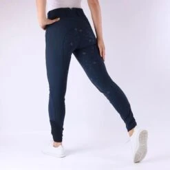 Pantalon D'Équitation Highwaist QNeva Full Grip Quur Bleu Foncé