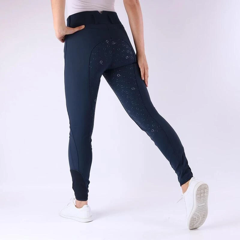 Pantalon D'Équitation Highwaist QNeva Full Grip Quur Bleu Foncé 1 Pantalon D'Équitation Highwaist QNeva Full Grip Quur Bleu Foncé