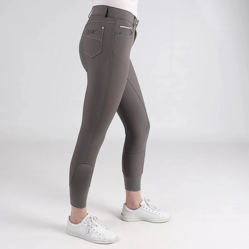 Pantalon D'Équitation QBlayze Full Grip Quur Gris 3 Pantalon D'Équitation QBlayze Full Grip Quur Gris – Image 3