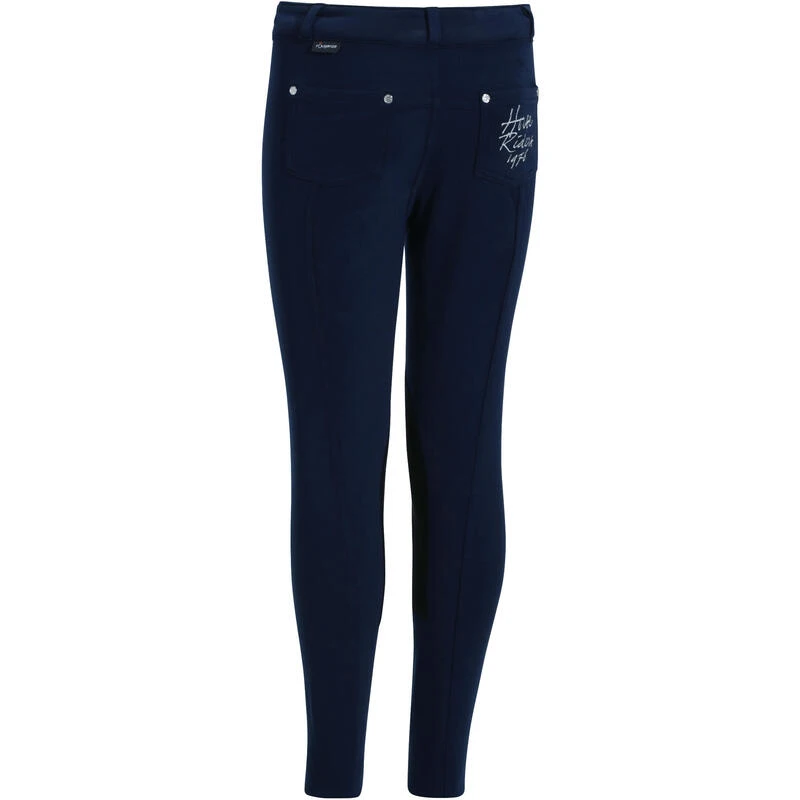 Pantalon équitation Chaud Enfant - 100 Marine 6 Pantalon équitation Chaud Enfant - 100 Marine – Image 6