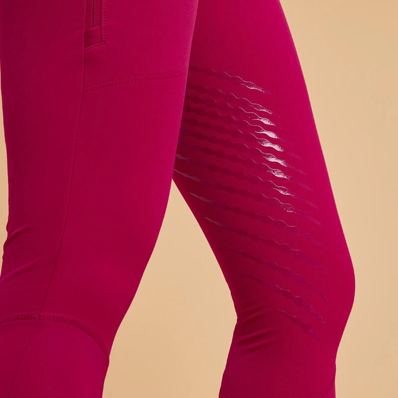 Pantalon équitation Classic Grip Femme - 900 Rose Cardinal 7 Pantalon équitation Classic Grip Femme - 900 Rose Cardinal – Image 7