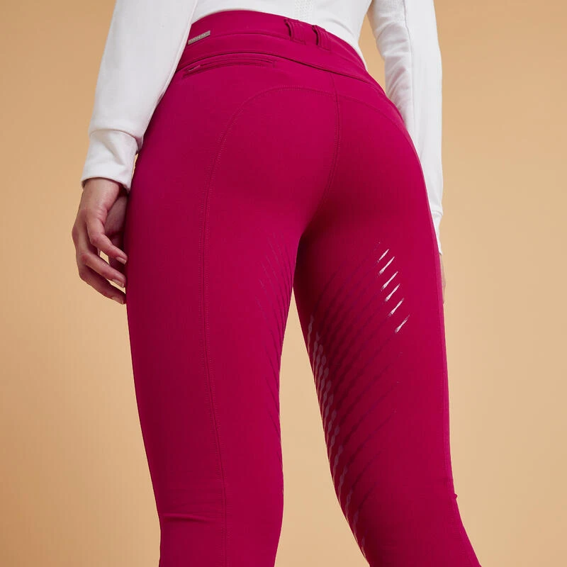 Pantalon équitation Classic Grip Femme - 900 Rose Cardinal 8 Pantalon équitation Classic Grip Femme - 900 Rose Cardinal – Image 8
