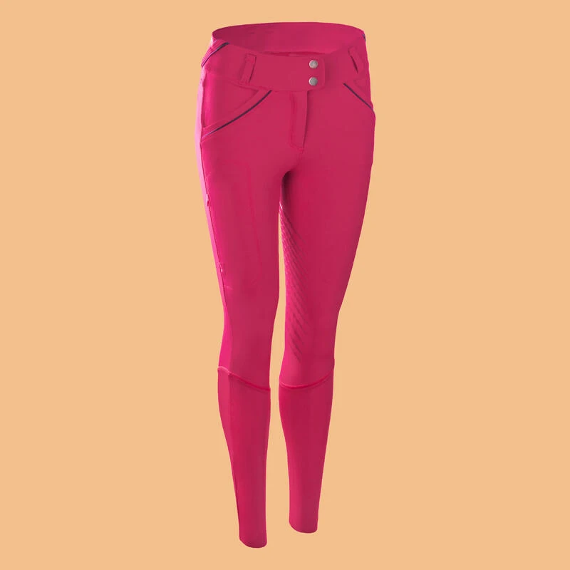 Pantalon équitation Classic Grip Femme - 900 Rose Cardinal 10 Pantalon équitation Classic Grip Femme - 900 Rose Cardinal – Image 10