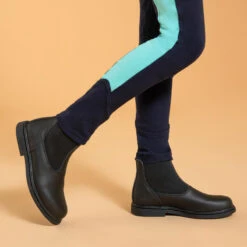 Pantalon équitation Enfant - 120 Marine Et Turquoise -Fournitures Équestres Magasin pantalon equitation enfant 120 marine et turquoise 5