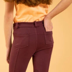 Pantalon équitation Enfant 140 Bordeaux -Fournitures Équestres Magasin pantalon equitation enfant 140 bordeaux 2