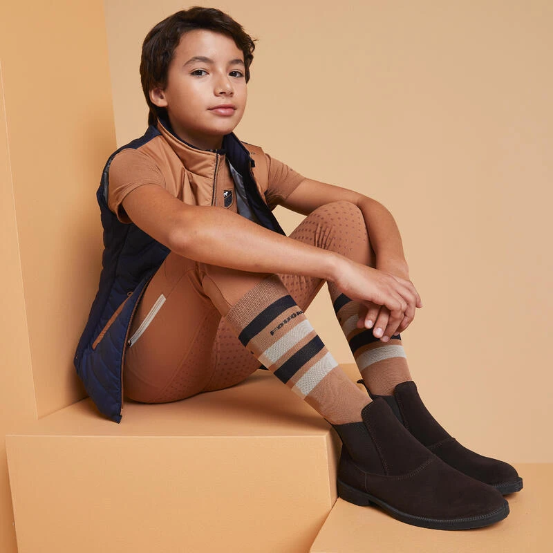 Pantalon équitation Fullgrip Enfant - 580 Caramel 2 Pantalon équitation Fullgrip Enfant - 580 Caramel – Image 2