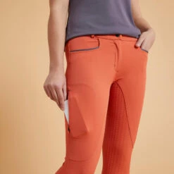 Pantalon équitation Léger Fullgrip Femme - 580 Terracotta -Fournitures Équestres Magasin pantalon equitation leger fullgrip femme 580 terracotta 4
