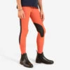 Pantalon équitation Léger Mesh Basanes Agrippantes Enfant - 500 Terracotta