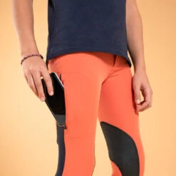 Pantalon équitation Léger Mesh Basanes Agrippantes Enfant - 500 Terracotta -Fournitures Équestres Magasin pantalon equitation leger mesh basanes agrippantes enfant 500 terracotta 4