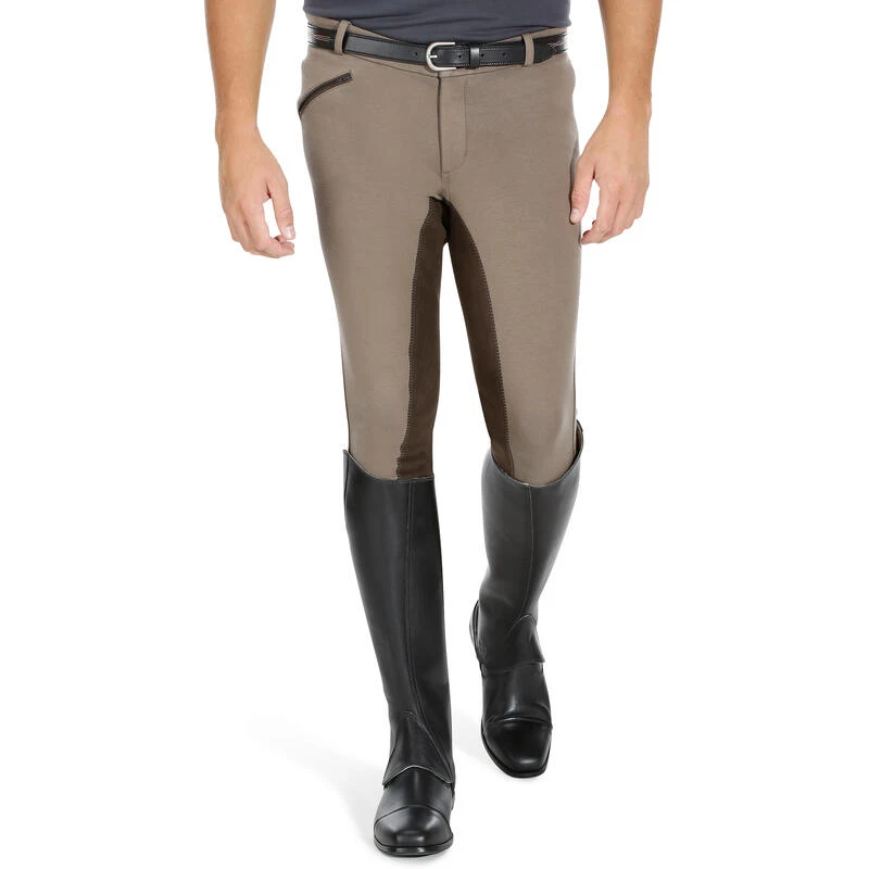 Pantalon Fond De Peau équitation Homme 180 FULLSEAT Marron 3 Pantalon Fond De Peau équitation Homme 180 FULLSEAT Marron – Image 3