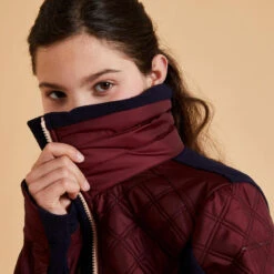 Polaire équitation Bi-matière Chaude Enfant - 500 Bordeaux Et Marine -Fournitures Équestres Magasin polaire equitation bi matiere chaude enfant 500 bordeaux et marine 3