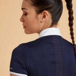 Polo De Concours équitation Manches Courtes Femme - 500 Marine 12 Polo De Concours équitation Manches Courtes Femme - 500 Marine -Fournitures Équestres Magasin polo de concours equitation manches courtes femme 500 marine 4