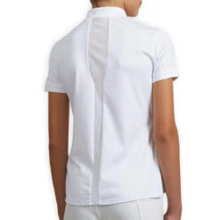 Polo De Concours équitation Manches Courtes Fille - 500 Blanc -Fournitures Équestres Magasin polo de concours equitation manches courtes fille 500 blanc 2