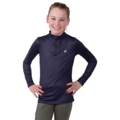 Polo D'équitation Manches Longues Fille QHP Amina