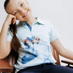 Polo équitation Manches Courtes Enfant - 100 Vert D'eau 8 Polo équitation Manches Courtes Enfant - 100 Vert D'eau -Fournitures Équestres Magasin polo equitation manches courtes enfant 100 vert deau 3