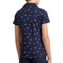 Polo équitation Manches Courtes Fille - 140 Marine -Fournitures Équestres Magasin polo equitation manches courtes fille 140 marine 2