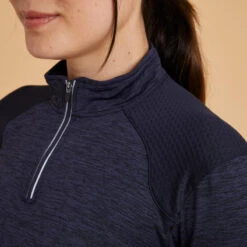 Polo équitation Manches Longues Chaud Femme - 500 Marine 11 Polo équitation Manches Longues Chaud Femme - 500 Marine -Fournitures Équestres Magasin polo equitation manches longues chaud femme 500 marine 4