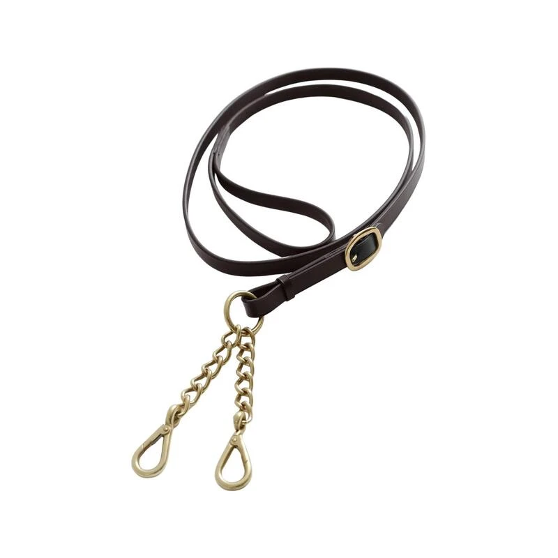 Rênes De Présentation En Cuir Avec Chaînes Premier Equine 1 Rênes De Présentation En Cuir Avec Chaînes Premier Equine