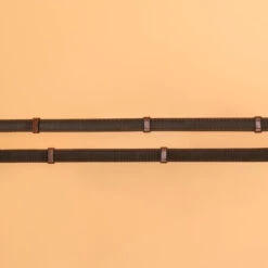 Rênes équitation Cuir Grip Silicone Cheval Et Poney - Marron -Fournitures Équestres Magasin renes equitation cuir grip silicone cheval et poney marron 2