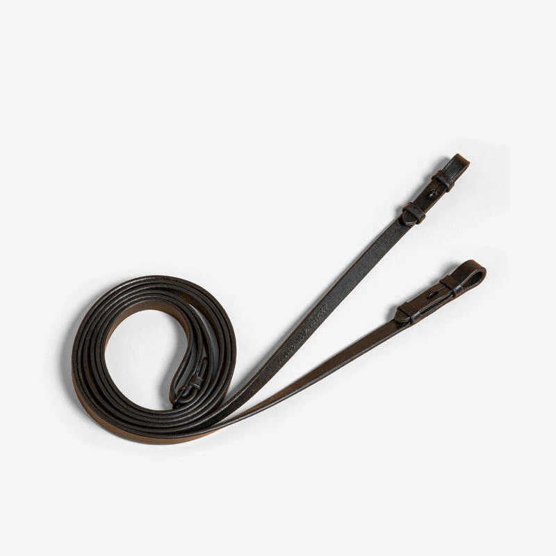 Rênes équitation Cuir Lisse - Noir 1 Rênes équitation Cuir Lisse - Noir