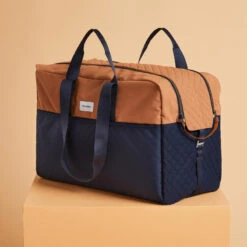 Sac De Transport Matériel équitation - DUFFLE 65 L Marron Et Bleu. -Fournitures Équestres Magasin sac de transport materiel equitation duffle 65 l marron et bleu 2