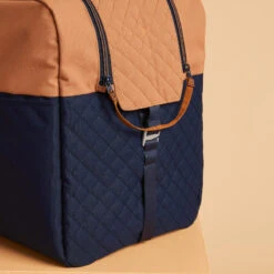 Sac De Transport Matériel équitation - DUFFLE 65 L Marron Et Bleu. -Fournitures Équestres Magasin sac de transport materiel equitation duffle 65 l marron et bleu 3