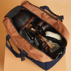 Sac De Transport Matériel équitation - DUFFLE 65 L Marron Et Bleu. -Fournitures Équestres Magasin sac de transport materiel equitation duffle 65 l marron et bleu 6