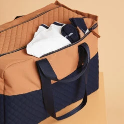 Sac De Transport Matériel équitation - DUFFLE 65 L Marron Et Bleu. -Fournitures Équestres Magasin sac de transport materiel equitation duffle 65 l marron et bleu 7