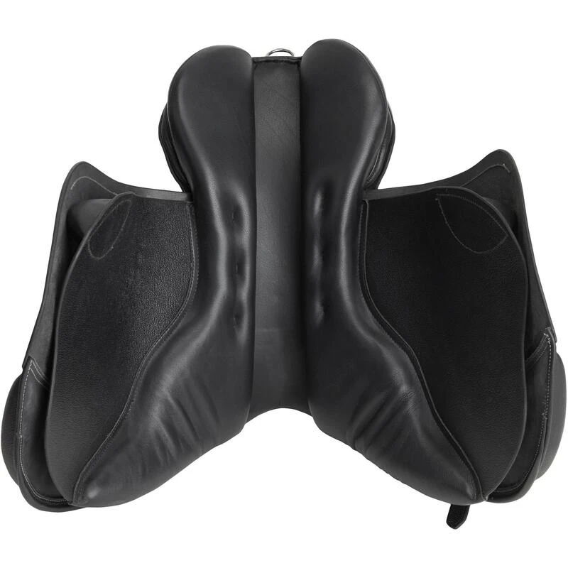 Selle Polyvalente En Cuir équipée équitation Cheval Et Poney SCHOOLING Noir 16"5 3 Selle Polyvalente En Cuir équipée équitation Cheval Et Poney SCHOOLING Noir 16"5 – Image 3