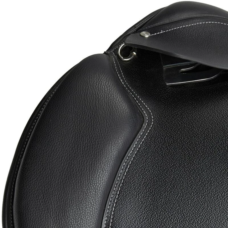Selle Polyvalente En Cuir équipée équitation Cheval Et Poney SCHOOLING Noir 16"5 10 Selle Polyvalente En Cuir équipée équitation Cheval Et Poney SCHOOLING Noir 16"5 – Image 10