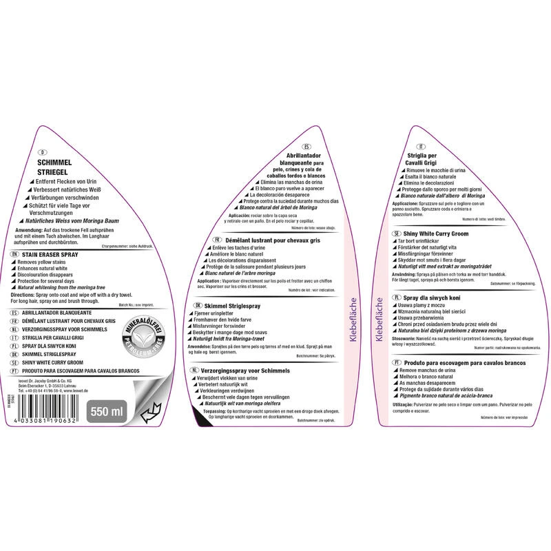 SPRAY DETACHANT CHEVAUX GRIS Cheval Et Poney - 550ml LEOVET 3 SPRAY DETACHANT CHEVAUX GRIS Cheval Et Poney - 550ml LEOVET – Image 3