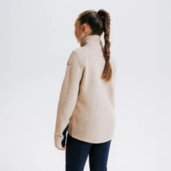 Sweat équitation Bi-matière Zippé Enfant - 500 Marine Et Beige Nougat 11 Sweat équitation Bi-matière Zippé Enfant - 500 Marine Et Beige Nougat -Fournitures Équestres Magasin sweat equitation bi matiere zippe enfant 500 marine et beige nougat 4
