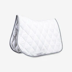Tapis De Selle équitation Concours Cheval Et Poney - 500 Blanc