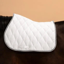 Tapis De Selle équitation Concours Cheval Et Poney - 500 Blanc -Fournitures Équestres Magasin tapis de selle equitation concours cheval et poney 500 blanc 5