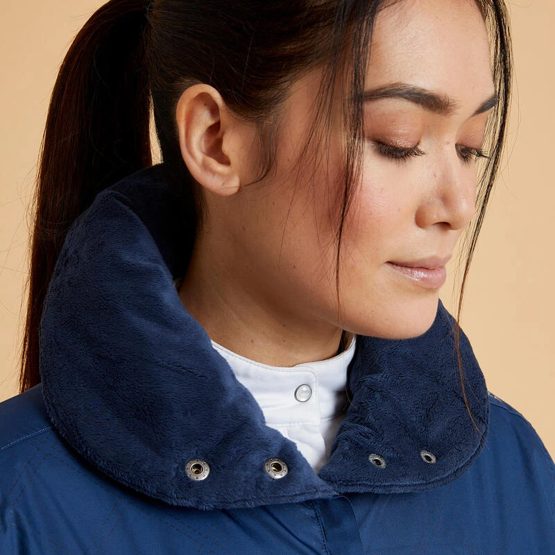 Veste Chaude Et Imperméable équitation Femme TOSCA Bleu Nuit 3 Veste Chaude Et Imperméable équitation Femme TOSCA Bleu Nuit – Image 3