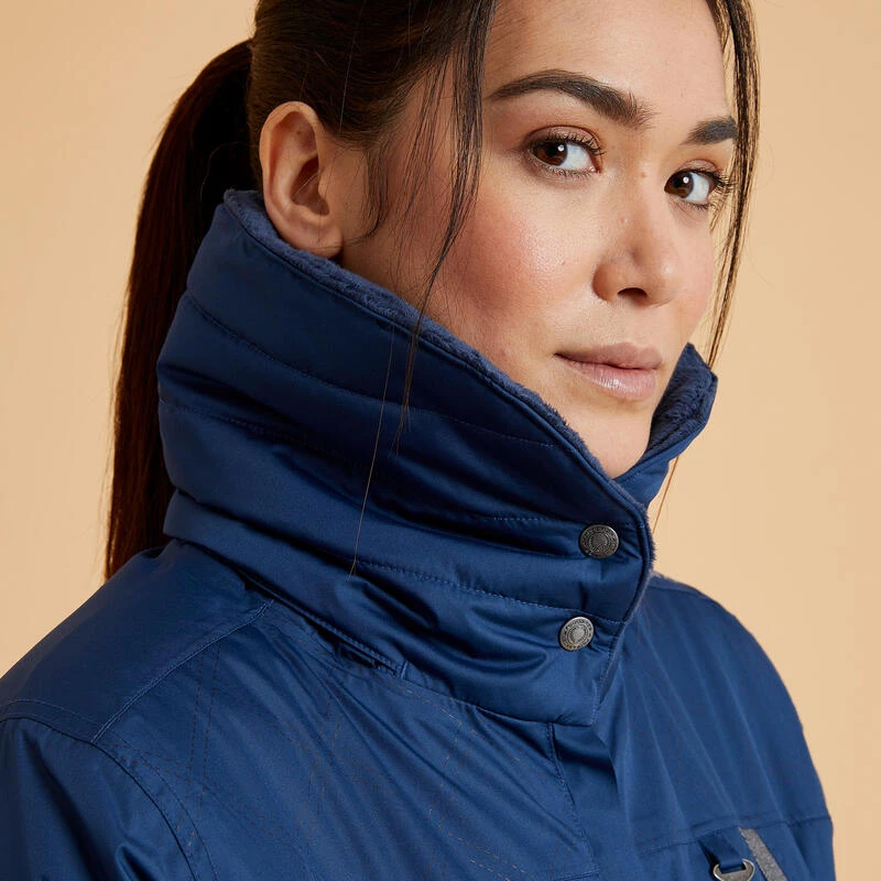 Veste Chaude Et Imperméable équitation Femme TOSCA Bleu Nuit 4 Veste Chaude Et Imperméable équitation Femme TOSCA Bleu Nuit – Image 4
