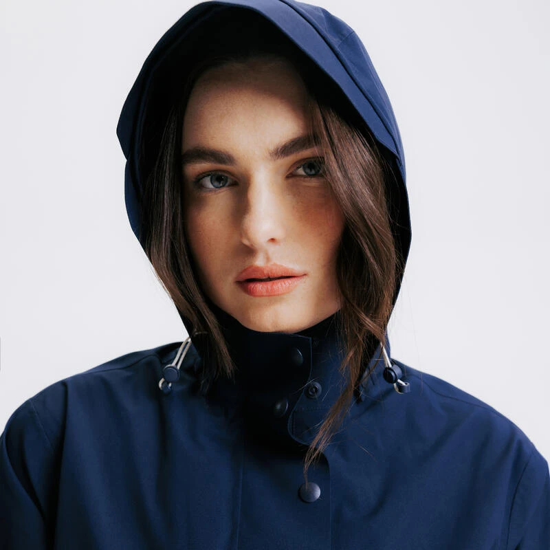 Veste équitation Longue Imperméable - Marine 6 Veste équitation Longue Imperméable - Marine – Image 6