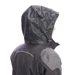 Veste Imperméable équitation Femme 500 Gris Foncé Et Motifs Chevron -Fournitures Équestres Magasin veste impermeable equitation femme 500 gris fonce et motifs chevron 3